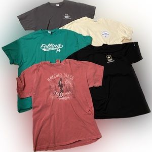 5 PACK VINTAGE GRAPHIC TEE SHIRT BUNDLE